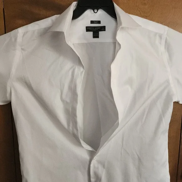 D20 PRONTO UOMO Mens White 2 Shirt Bundle Dress Shirt Size 16‎ 32 33 Cotton - Picture 2 of 7